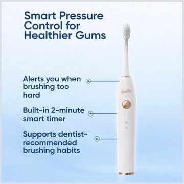 Cepillo de Dientes Sónico SparkLux, Limpia hasta 10 veces Mejor que un Cepillo de Dientes Manual, Diseñado y Recomendado por Profesionales Dentales
