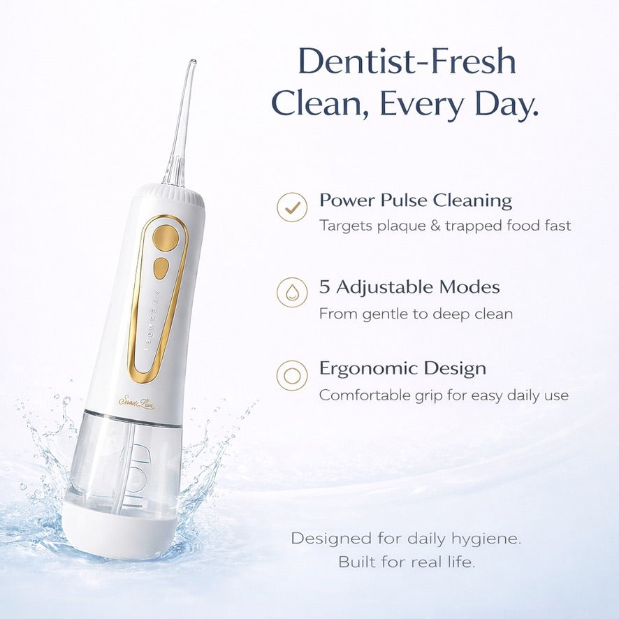 SparkLux Jet Portable Water Flosser, Deep Clean, Power Pulse, 340ml Tank