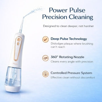 Limpiador bucal portátil SparkLux Jet, Limpieza profunda, Pulso de potencia, Depósito de 340ml